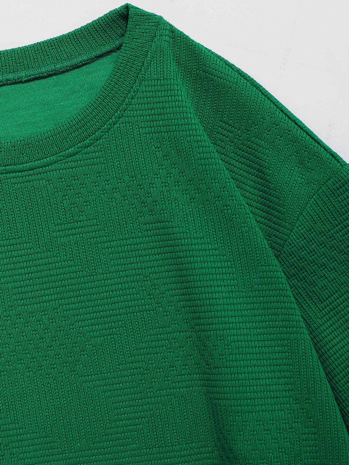 ZAFUL Мужская повседневная повседневная жаккардовая толстовка с заниженной линией плеч — фото 3