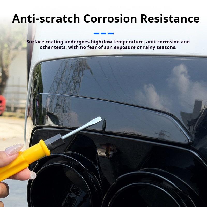 For BMW X3 G45 2025-2026 Car Exhaust Tailpipe Decoration Mask with Blackened Lower Lip and Jagged Teeth Appearance Accessories
