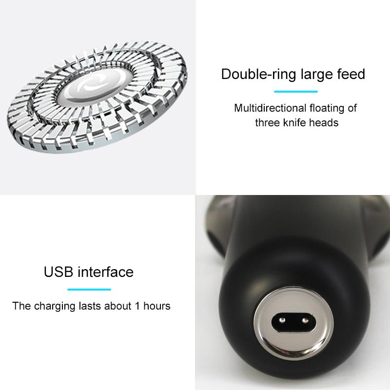 Shaver Enchen BlackStone 4D Electric Shaver Men Washable Type-C USB Rechargeable Shaving Beard Machine