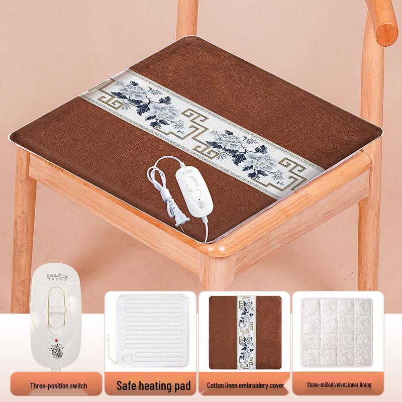 

Подушка з електричним підігрівом Wanytang з вовни мокси - Оксамитова подушка з полину для гарячого компресу для офісу та дому