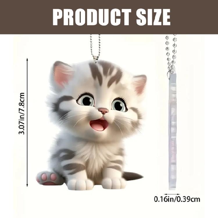 Reusable Cats Shape PVC Vehicle Ornament with Sturdy Rope Decorative Excellent for Seasonal Decors & Interior Styling