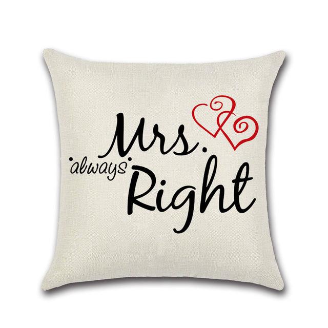 Valentine'S Day Pattern Decorative Pillowcases Couple Cotton Linen Throw Pillow Case Pillowcase Kussensloop Almohada Zt236