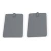 2 bucăți electrozi din silicon Plasture electrod moale pentru instrument de fizioterapie gri 7 x 11 cm