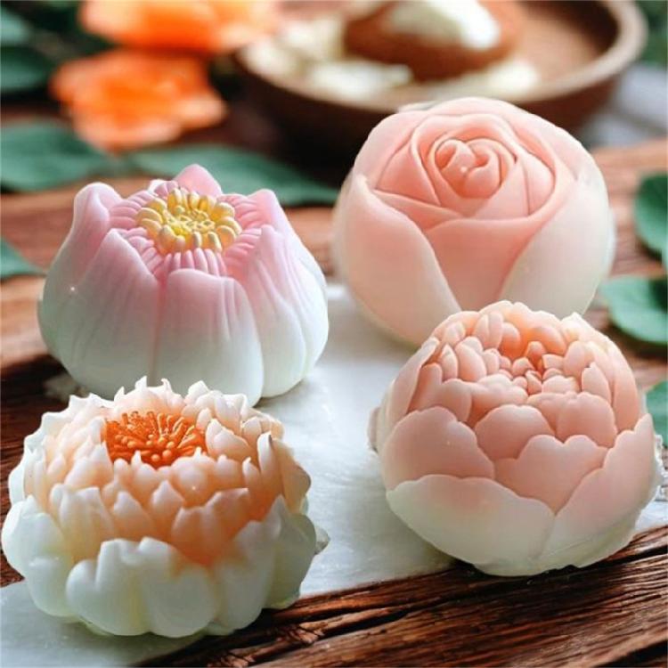 Flower Shape Silicone Molds Mousses Cake Molds Bakings Decorating Making Supplies Candle Soap Molds Easily Clean