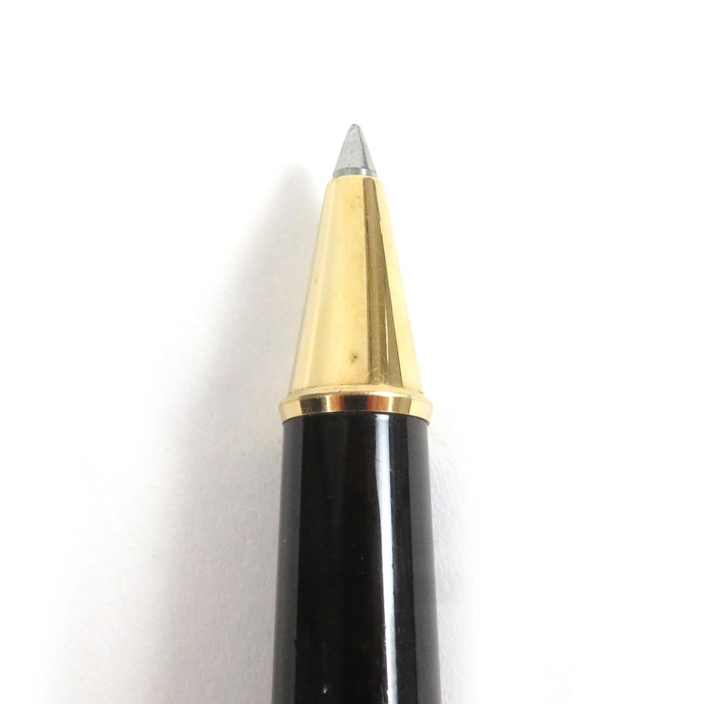 Sehr guter MONTBLANC Kugelschreiber Meisterstück Classic Kappe Typ Schwarz Gold Herren Gebraucht