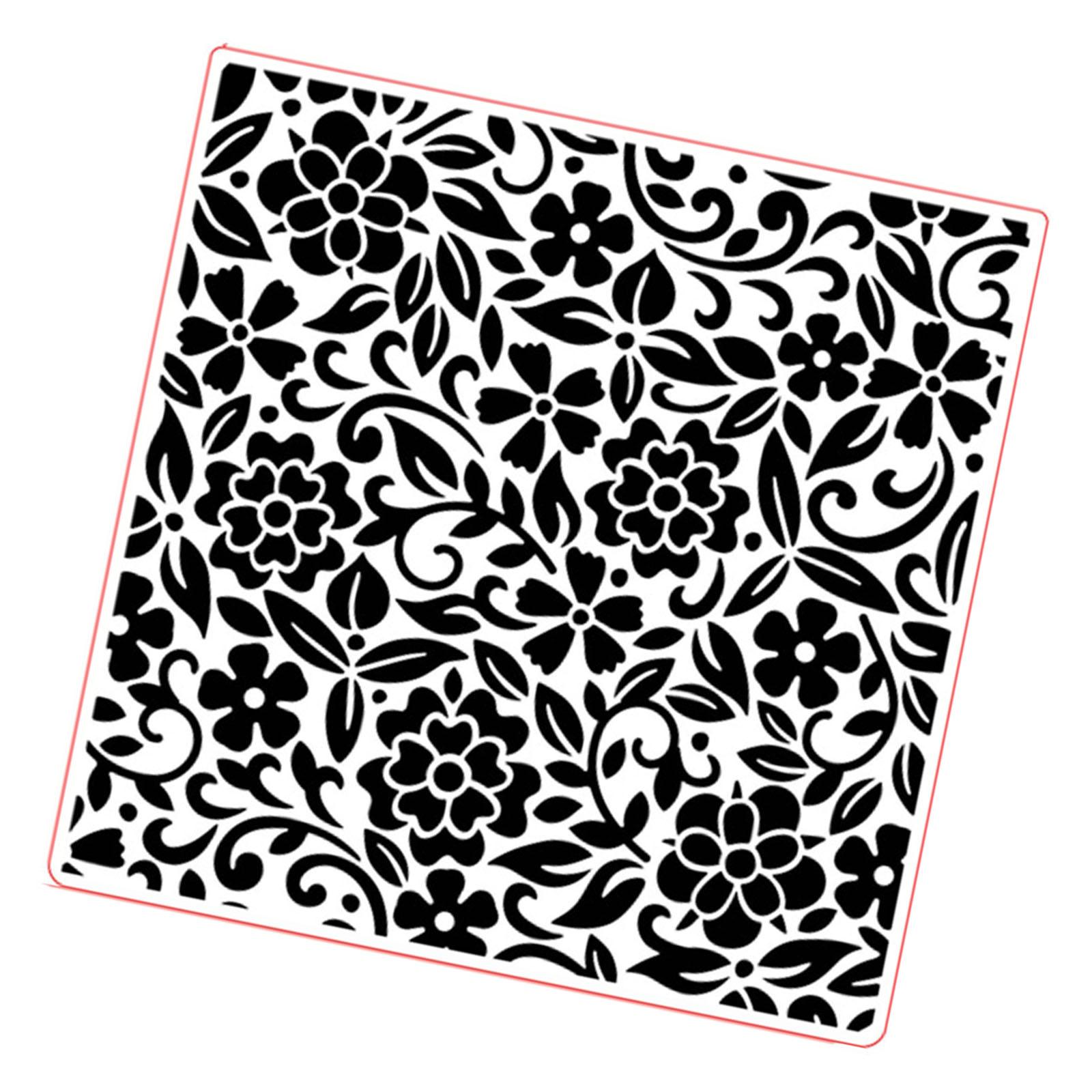 Leaves Flower Embossing Folder Plastic Textured Templates Embossing Stencils for Scrapbooking Journal Card Making 1