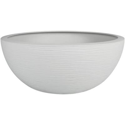 Pot Vasque Ø 40 Cm - EDA - Graphit Up - 14,9 L - Indoor / Outdoor - Ø 40 X H. 16,5 Cm - Limed White