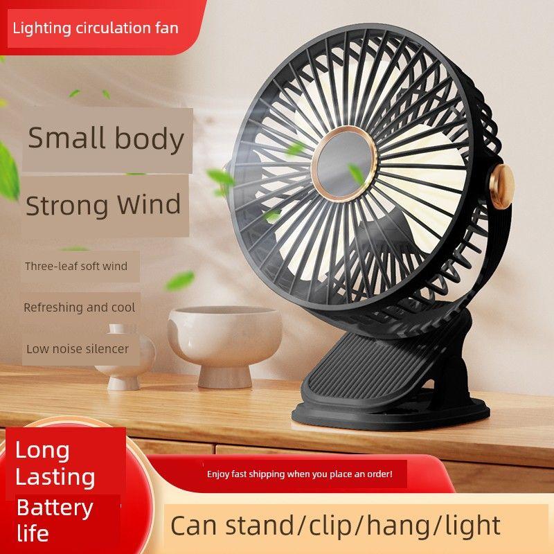 Summer Kitchen Cooling Toilet Wall-Mounted Fan, No Drilling, No Electricity Needed, Portable Silent Hanging Small Electric Fan for Dormitory