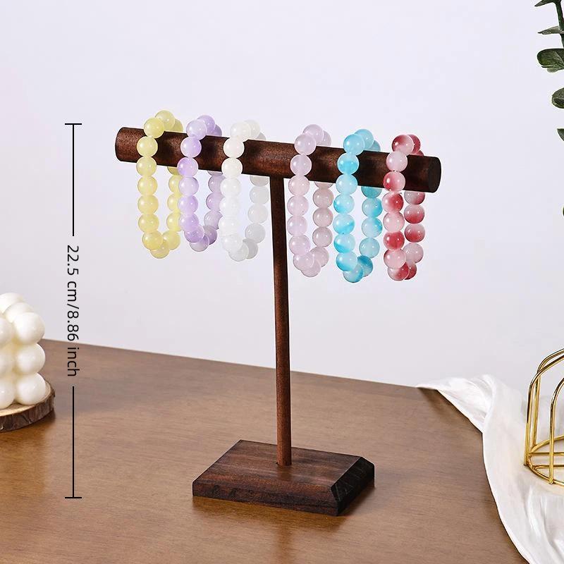 Holz Schmuck Armband Aufbewahrung Display Kettenuhr T-Stangenständer Organizer Harter Ständer Halter Schmuckdisplay Armband Displayständer