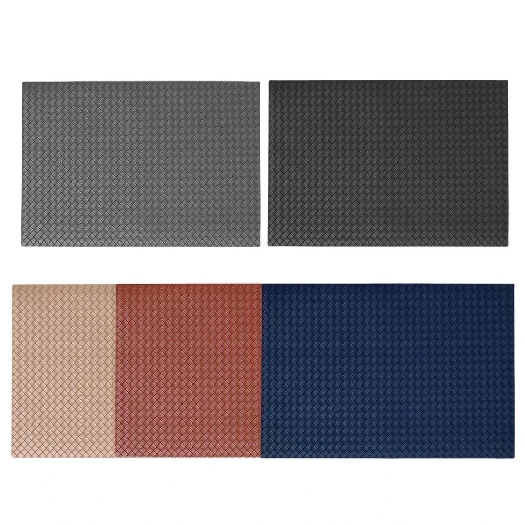 Leather Placemat Style Cloth Pattern Creative Placemat Waterproof Oil-Proof Table Mat Western-Food Pressure Heat Proof Mat