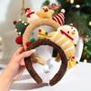 Plush Reindeer Antlers Hair Hoop for Girls, Christmas Party Cosplay Headband, Unique Festive Gift Hair Accessory