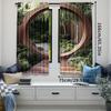 2Pcs Japanese Curtain A Round Rustic Doorway And Gate Opening Sublime Habitat Natural Scenery For Bedroom Living Room And Dining