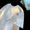 Men’s Trendy Loose-Fit Summer 2024 White Cotton Short-Sleeve T-Shirt