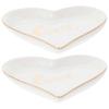 Handcrafted Ceramic Jewelry Plates with Heart Shape for Practical Use and Style