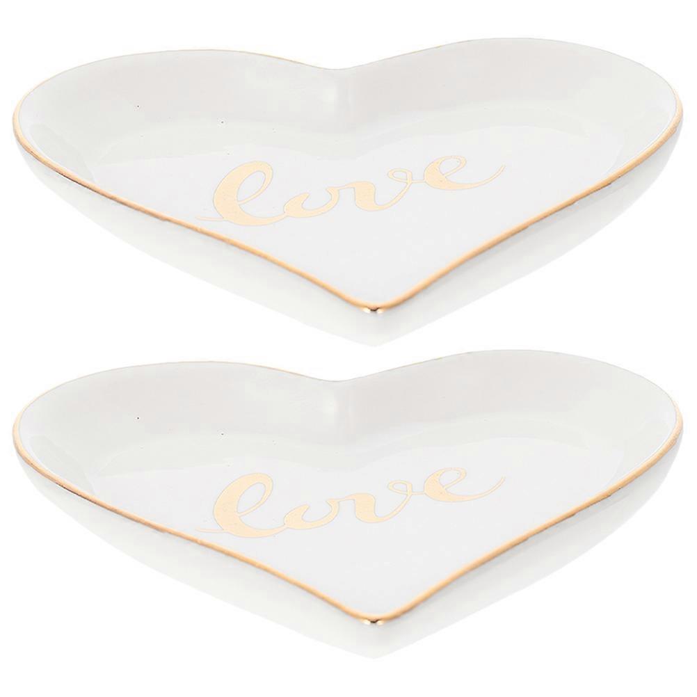 Handcrafted Ceramic Jewelry Plates with Heart Shape for Practical Use and Style