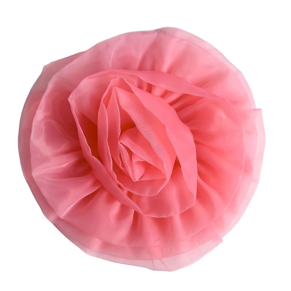 Oversized 3D Flower Brooch Handmade Flower Accessory for Clothing and Home Decors with Realistic Polyester Texture