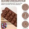 Silicone Chocolate Mold, 15 Non-Stick Cavities, Chocolate Molds, Silicone Candy Mold, Pastry Molds, for Homemade Chocolate, Waffles, Pralines, Candy, 