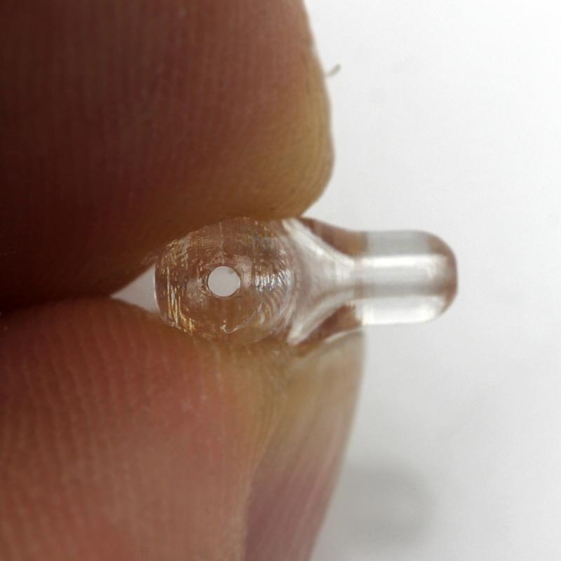 30Pcs/Pack Fishing Beads Transparent Clear Oval Double Cross Hole Beads Sabiki Rig 3 Way Connector Cross Bead Fishing Tackle