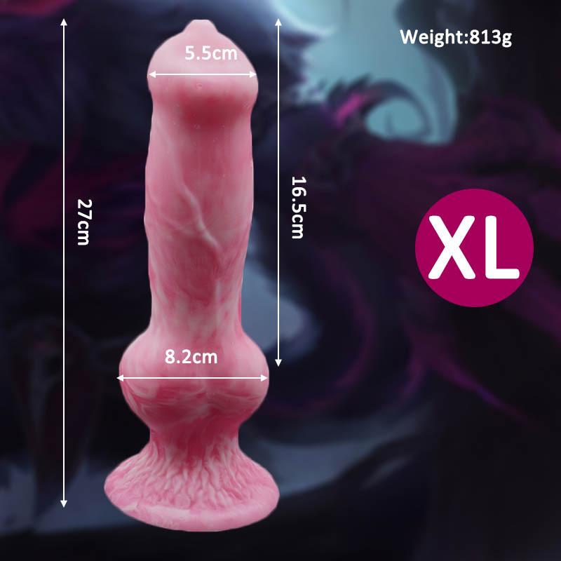 12.99in Super Huge Dog Knot Dildo Soft Silicone Colorful Adult Sex Toys 5Sizes For Women Vaginal Massager Anal Dilator Women Gay