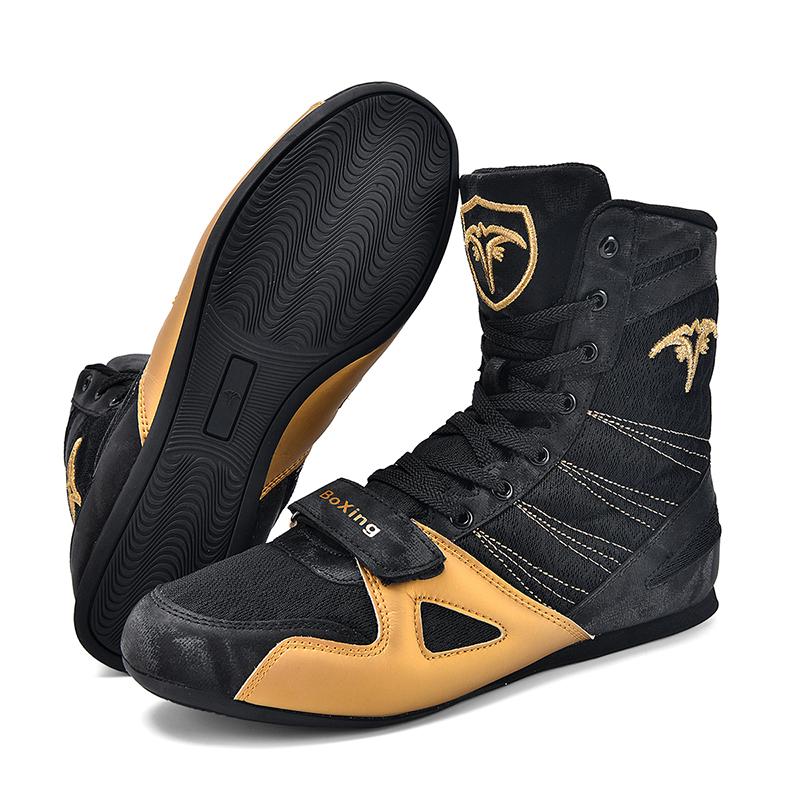Men Wrestling Shoes Outdoor Quality Man Sports Training Sneakers Large Size Black White Male Professional Boasting Boxing Shoes
