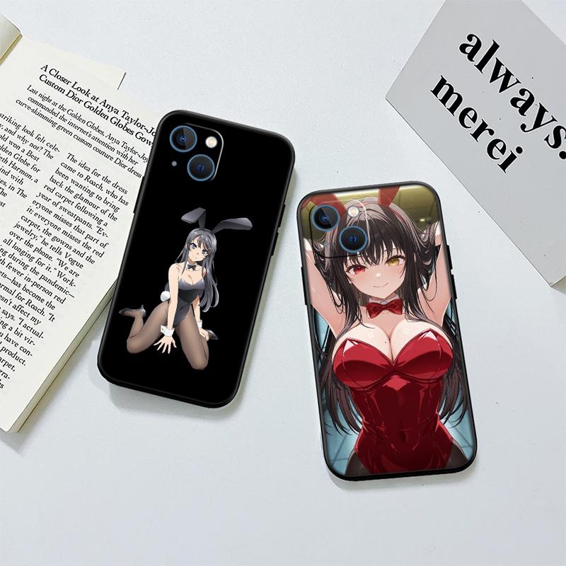 BH11 Bunny Cute Girl Anime New High-End Shell Phone Case for iPhone 16 15 14 13 12 Pro Max Plus Mini