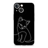 Phone Case For iPhone 17 Cases iPhone Air 16 15 12 13 14 Pro Max 7 8 Plus 16Pro iPhone11 Soft Cover Cat Line Black Cats