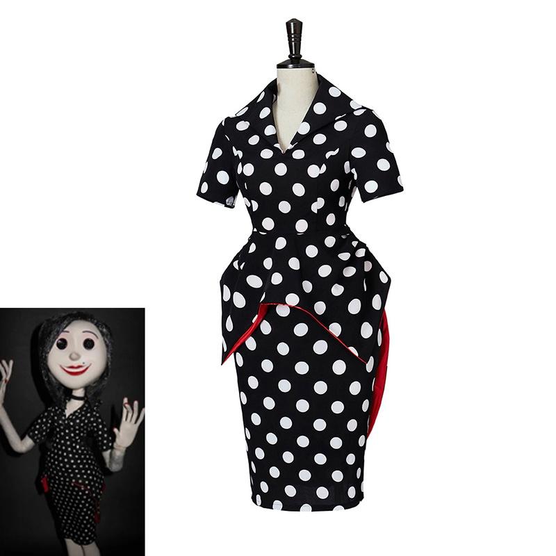 Coraline's Mother Halloween Costume For Women Xs-xxxl Black Polyester Anime Cosplay