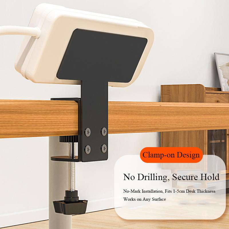 Under Desk Power Strip Holder – No-Drill Cable Management Tray for Outlet Fixing, Wire Organizing & Shelf Storage