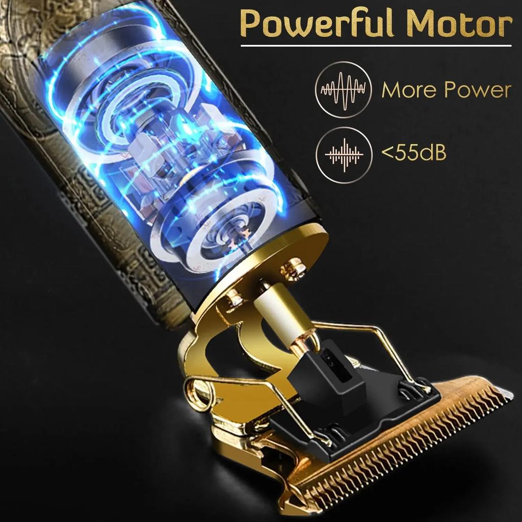 T9 LCD Electric Hair Trimmer for Men Precision Haircut Shaver Carving Clipper With Oil Head Electric Pusher Hair Care Tool