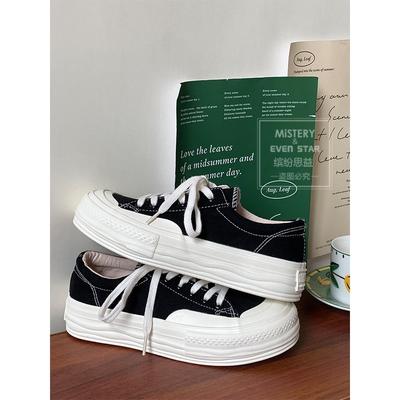 Plateau-Canvas-Schuhe Damen Höhe erhöhen Hanhan Big Head Schuhe Tide Student Board Schuhe 615