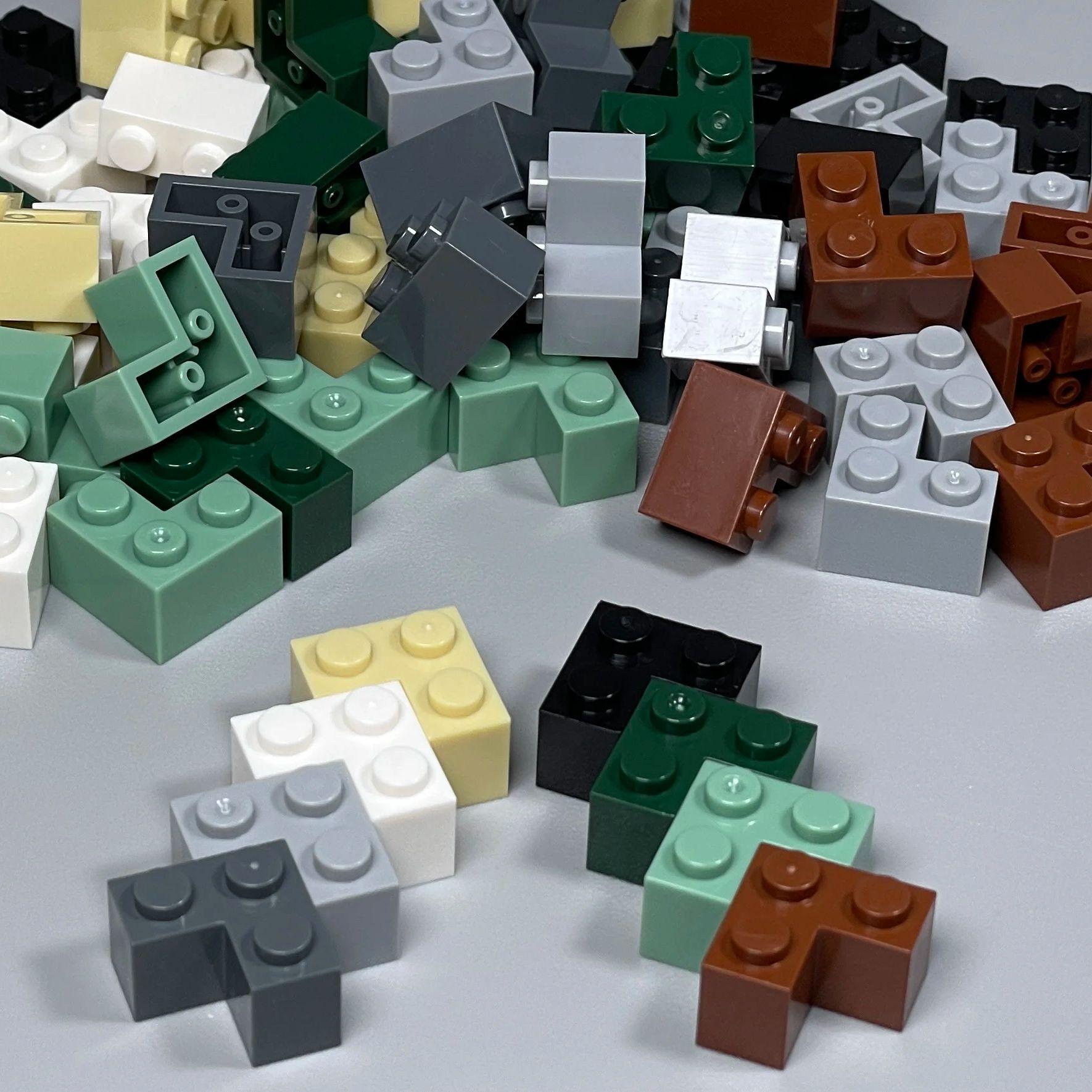 Yiran Toy Unisex Kids 20Pcs Moc Bricks 2357 2X2 Corner High Base Assembled Building Block Accessories Attachments Children Playthings Gifts