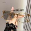 Men Women Photochromic Myopia Glasses Unisex Ultralight Round Near Sight Eyeglasses Vintage Retro Outdoor Intelligent Sunglasses