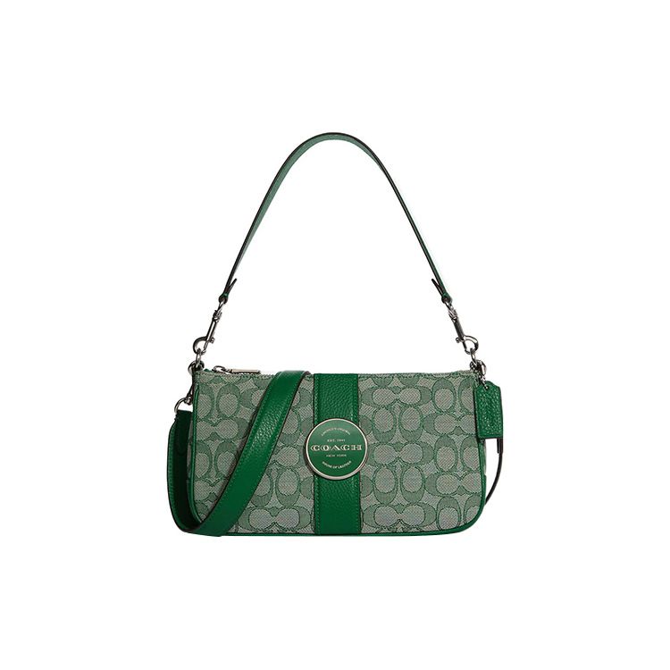 

Coach Lonnie 25 Allover Print Chambray Light Color Fabric Leather Shoulder Bag Women Shoulder Bag Green Macaron C8306-SVGN Basic Set (Bag+Dust Bag)