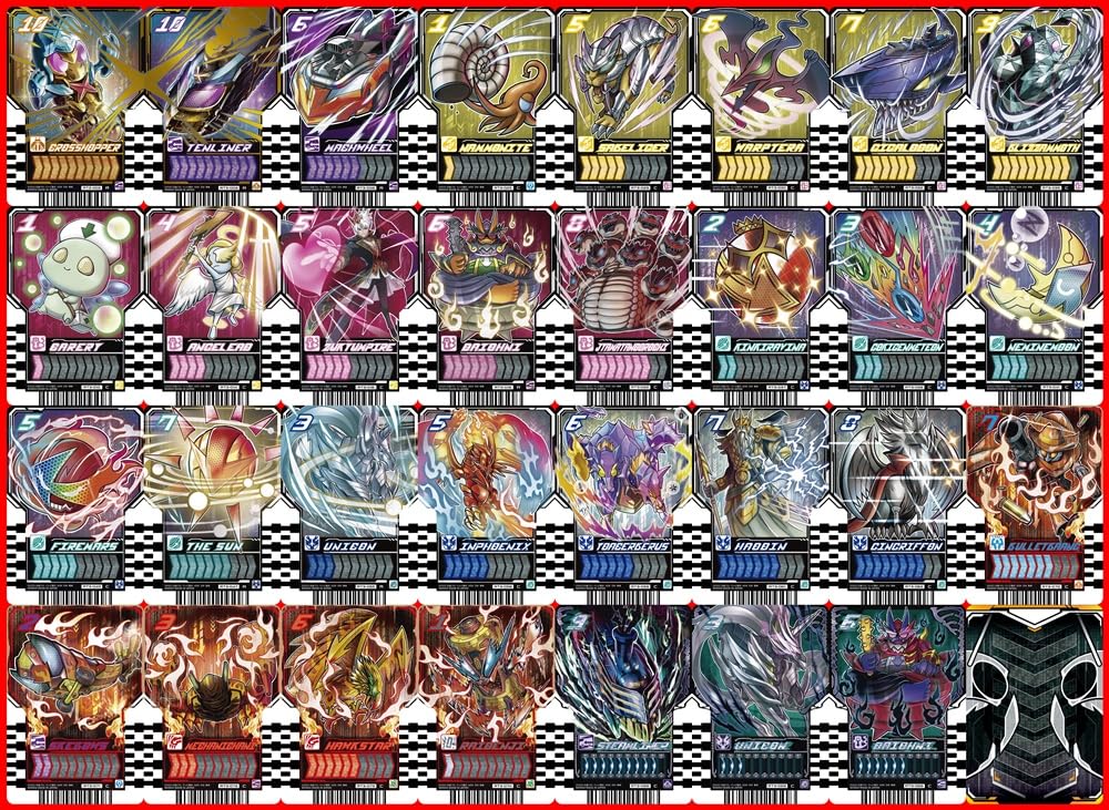 Bandai Ride Chemie Trading Card Conjunto de 45 peças Kamen Rider Gatchard Gatcher Driver Antigo Oculto Cósmico Fantástico Kamen Rider Gav Daybreak FASE03 &