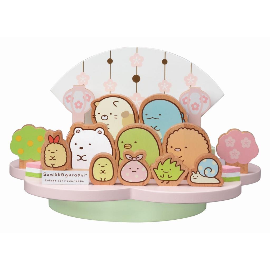 Hina Sumikkogurashi Wooden Hina Sumikkogurashi Doll Festival Wooden Building Cute Dolls, Dolls, Set, Blocks,