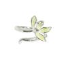 Small Fresh And Cool Enamel Dripping Oil Flower Butterfly Diamond Ring Niche Design Unique High-End Ring Woman