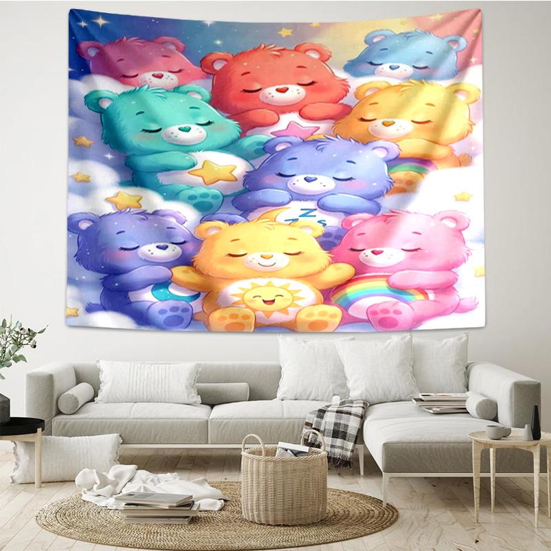 Love Bears Cozy Night Tapestry Hanging for Bedroom,Livingroom, Playroom,Decor Art Room Wall Tapestry Holiday and Birthday Gifts