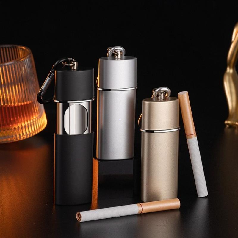 Portable Pocket Ashtray with Keychain Fireproof Metal Ashtray Car Cigar Ash Storage Organizer Outdoor Smoking Ash Holder
