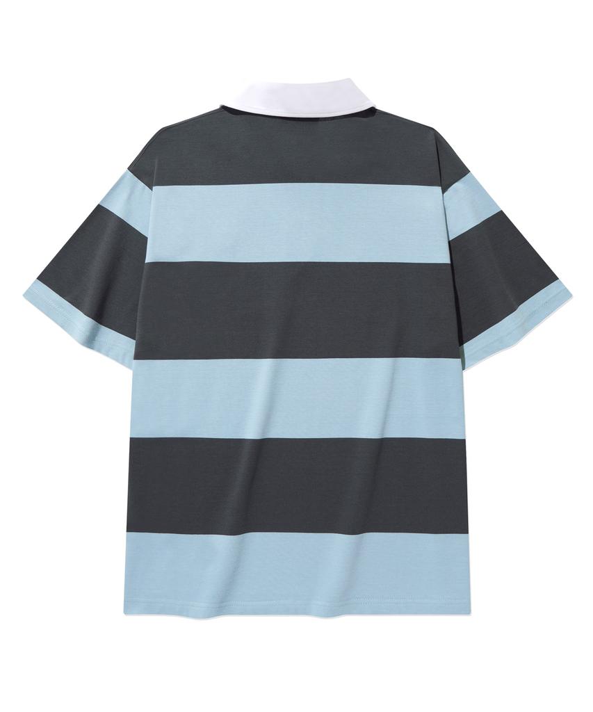 COVERNAT C Logo Rugby Collar T-Shirt Charcoal