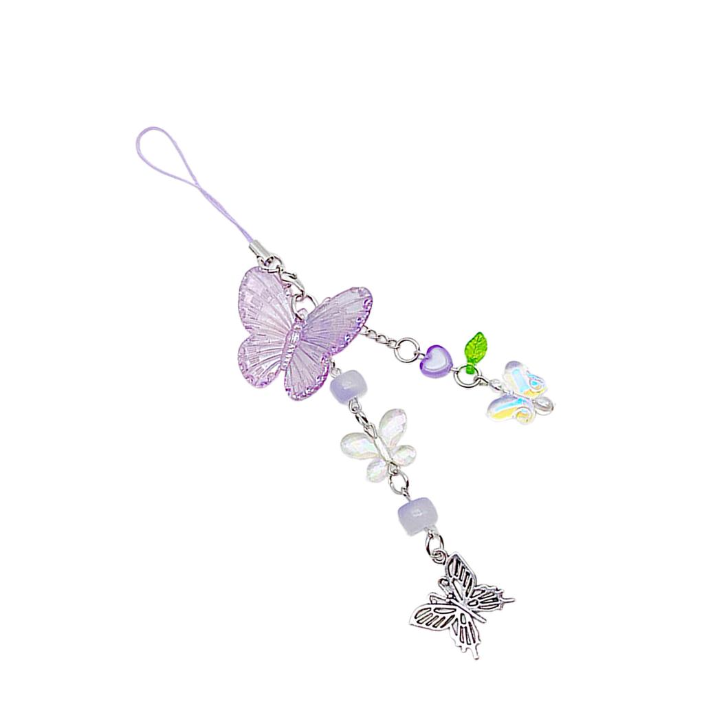 Delicate Star Mobile Phone Charm Fashion Accessory Bowknot Keyring Bag Pendant Keychain for Phones and Backpacks