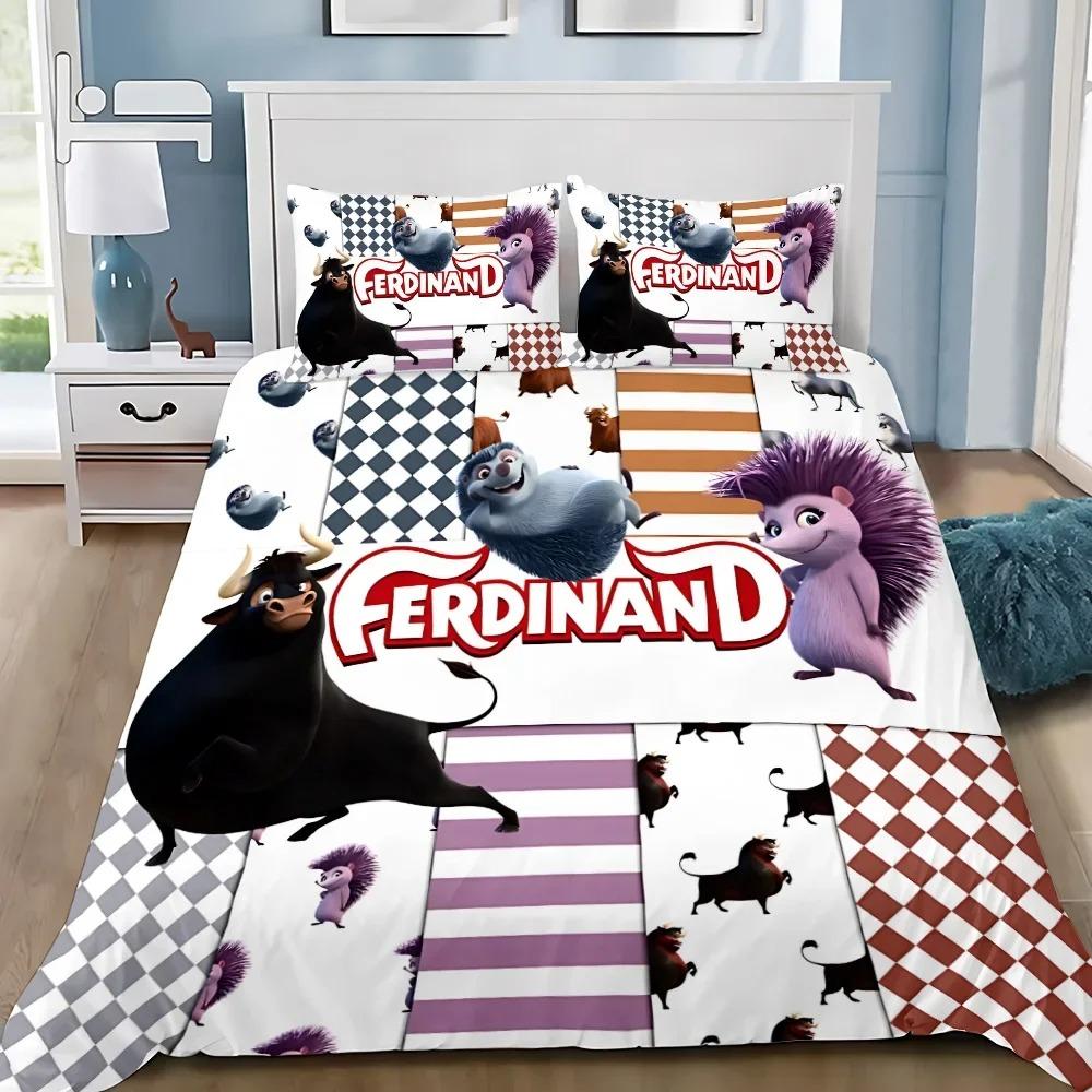 Exquisite 3D F-Ferdinand Wallpaper Cartoon Bull Digital Printing Bedding Set Duvet Cover Comforter Bed Girl Boys Gift