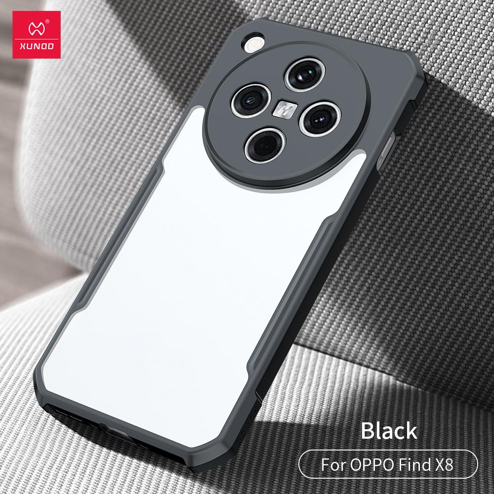 

For OPPO Find X8 Ultra Find X8 Pro Casing XUNDD Case Transparent Back Cover Airbag Shockproof Bumper Protective Cases For OPPO Find X8 чёрный