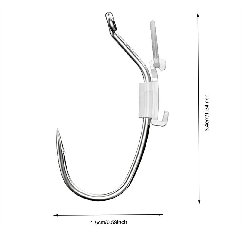 10/20 Stück Leuchtende Live-Garnelenhaken Hochbelastbarer Metall Widerhaken Angelhaken Süßwasser Salzwasser Wels Barsch Angelhaken
