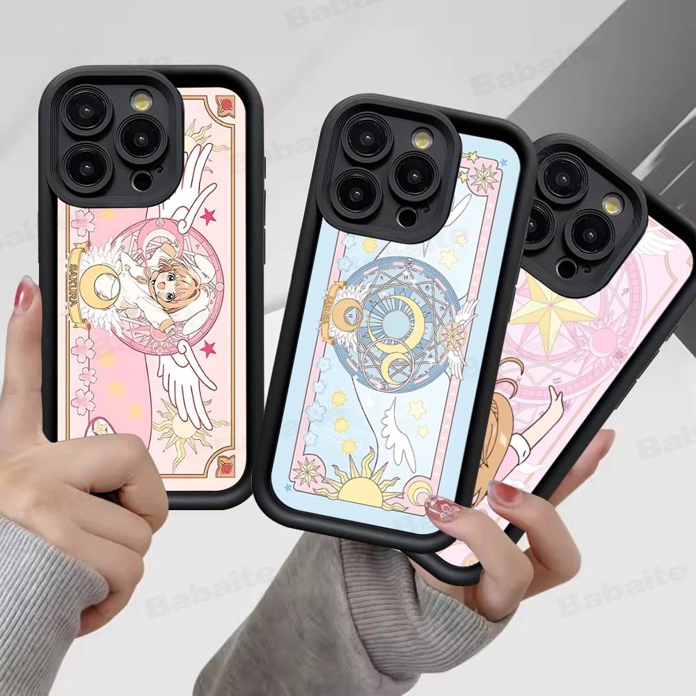 C-Cardcaptor Sakura Silicone Soft Phone Case For iPhone 17 16 14 13 12 11 15 Pro Max Plus Air Cover