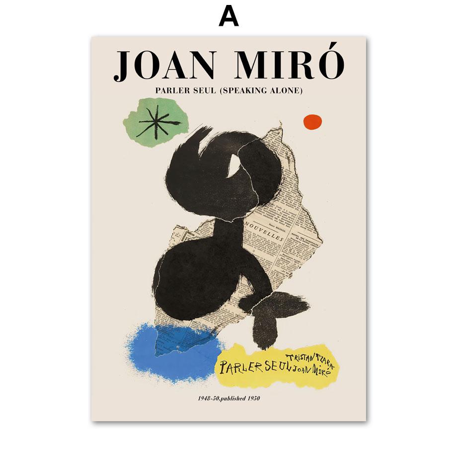 Abstract Joan Miro Wall Art Canvas Painting Gallery Nordic Posters And Prints Museum Exhibition Decor Pictures For Living Room
