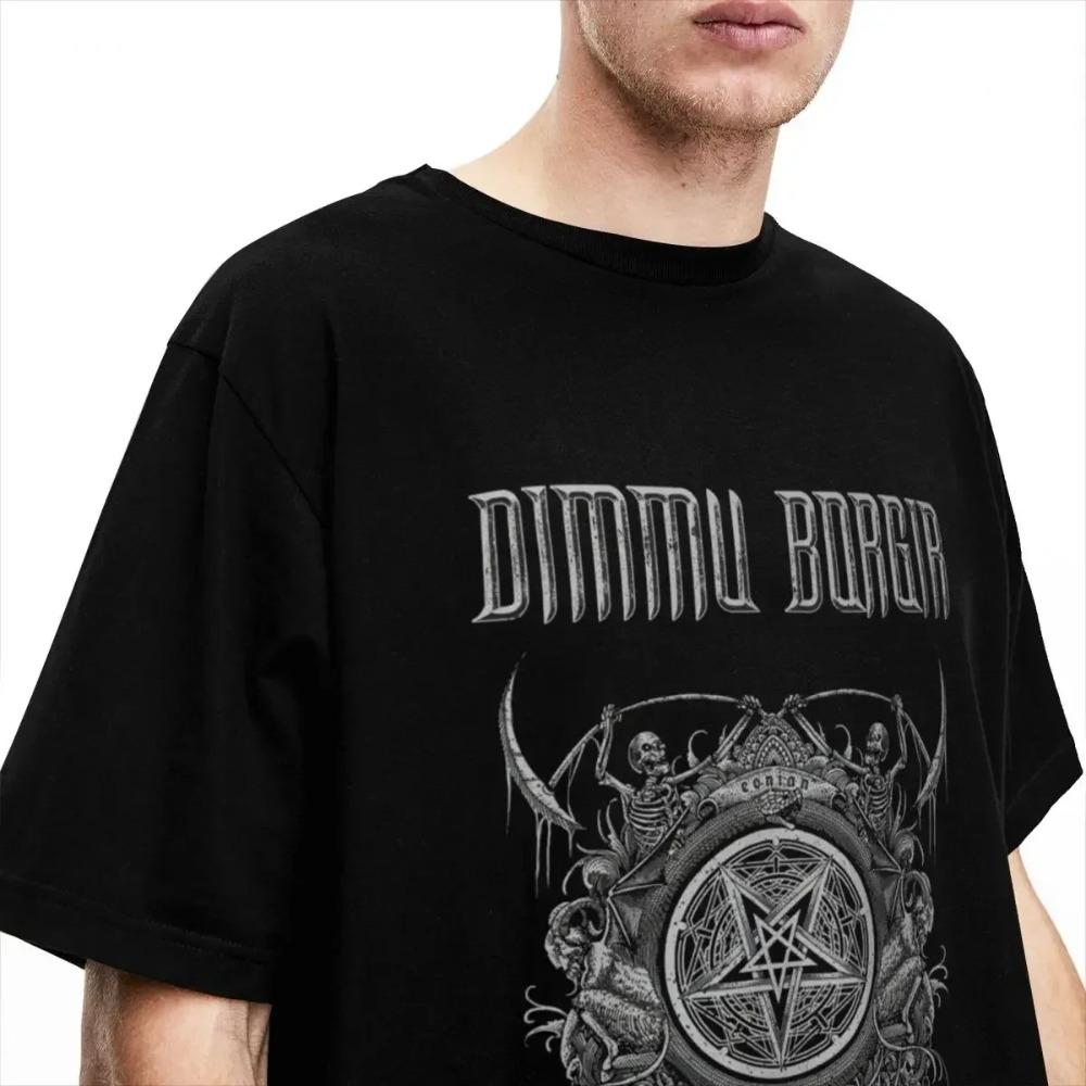 Czarny Metalowy Zespół Borgir Eonian Song Dimmu Koszulka Merch Męska Damska Bawełniana Wypoczynkowa Koszulka z Okrągłym Dekoltem Topy Unikalna