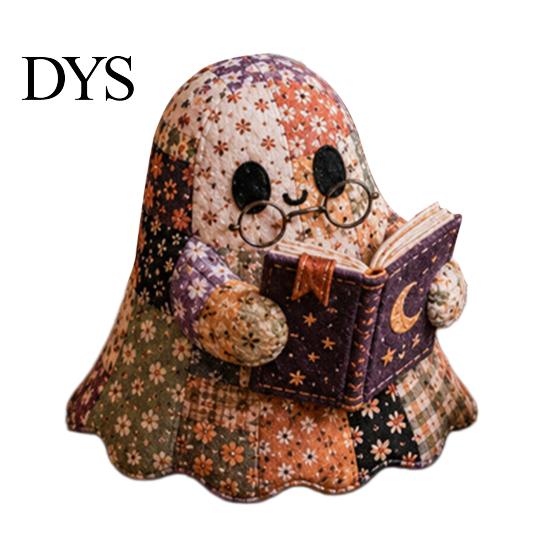 Decorative Ghost Sewing Pattern Halloween Patchwork Kit, Cute Doll DIY Set with Pre-Cut Cozy Fall Art Project Fabrics, Autumn Holiday Craft