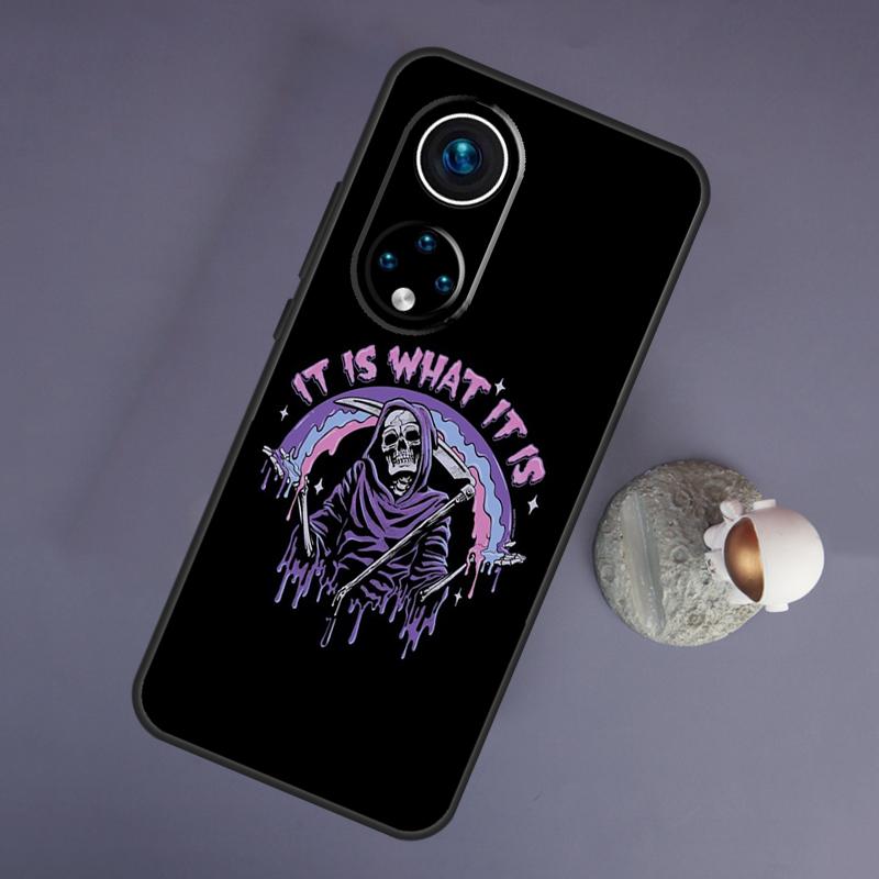 Grim Reaper Skull Skeleton For Huawei Honor Magic 5 Lite 70 50 X8 X9 a P20 P30 P40 P50 P60 Pro P Smart Nova 9 5T Case