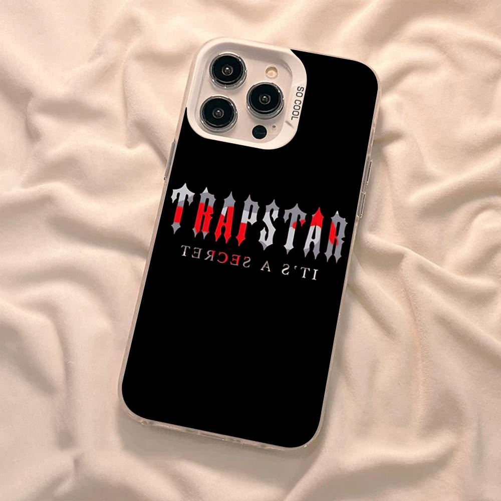 T-Trapstars Handyhülle Für IPhone 16 15 14 13 12 11 17 Pro Max Plus Farbe Silber Hülle