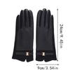 Women's Winter Leather Gloves - Warm Fleece-Lined, Touchscreen, Coldproof, for Riding, Driving, and Outdoor Cycling.